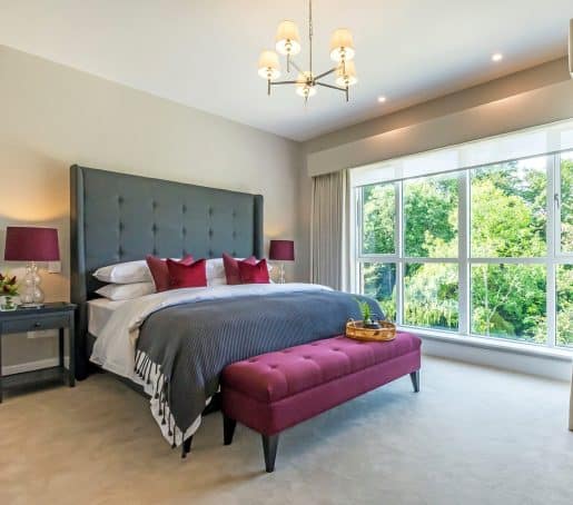 Aluclad Windows in Contemporary bedroom