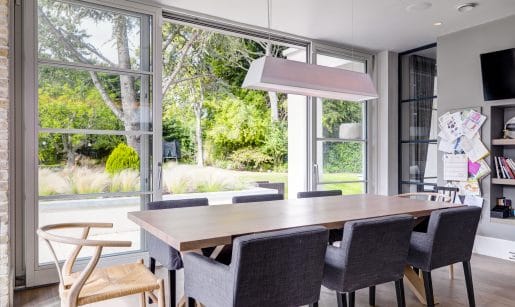 Sliding Glass Patio Doors open to garden