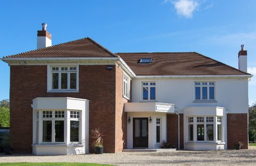 Large house with extension and new windows and doors